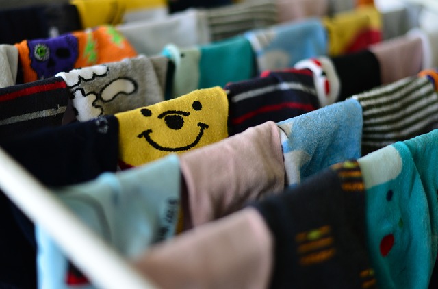 An array of colorful socks
